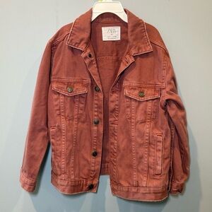 ZARA Brick Boys DENIM Jacket Pockets Cotton Ripped Size 7